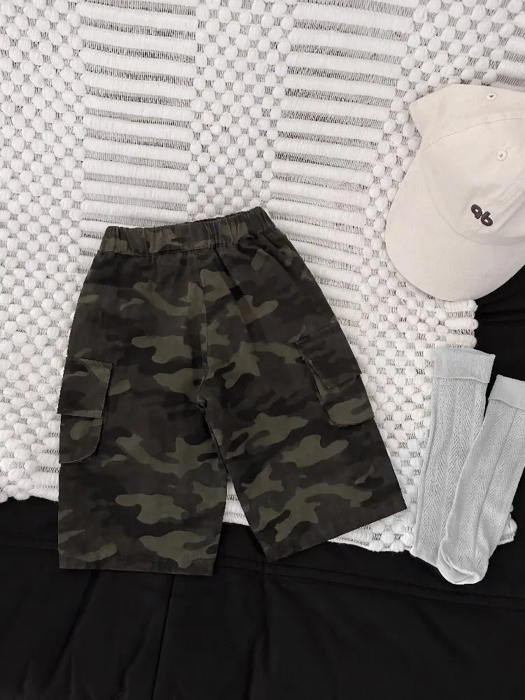 2026 Autumn New Children Casual Pants Boys Fashion Camouflage Cargo Pants Cotton Toddler Loose Trousers Kids Clothes
