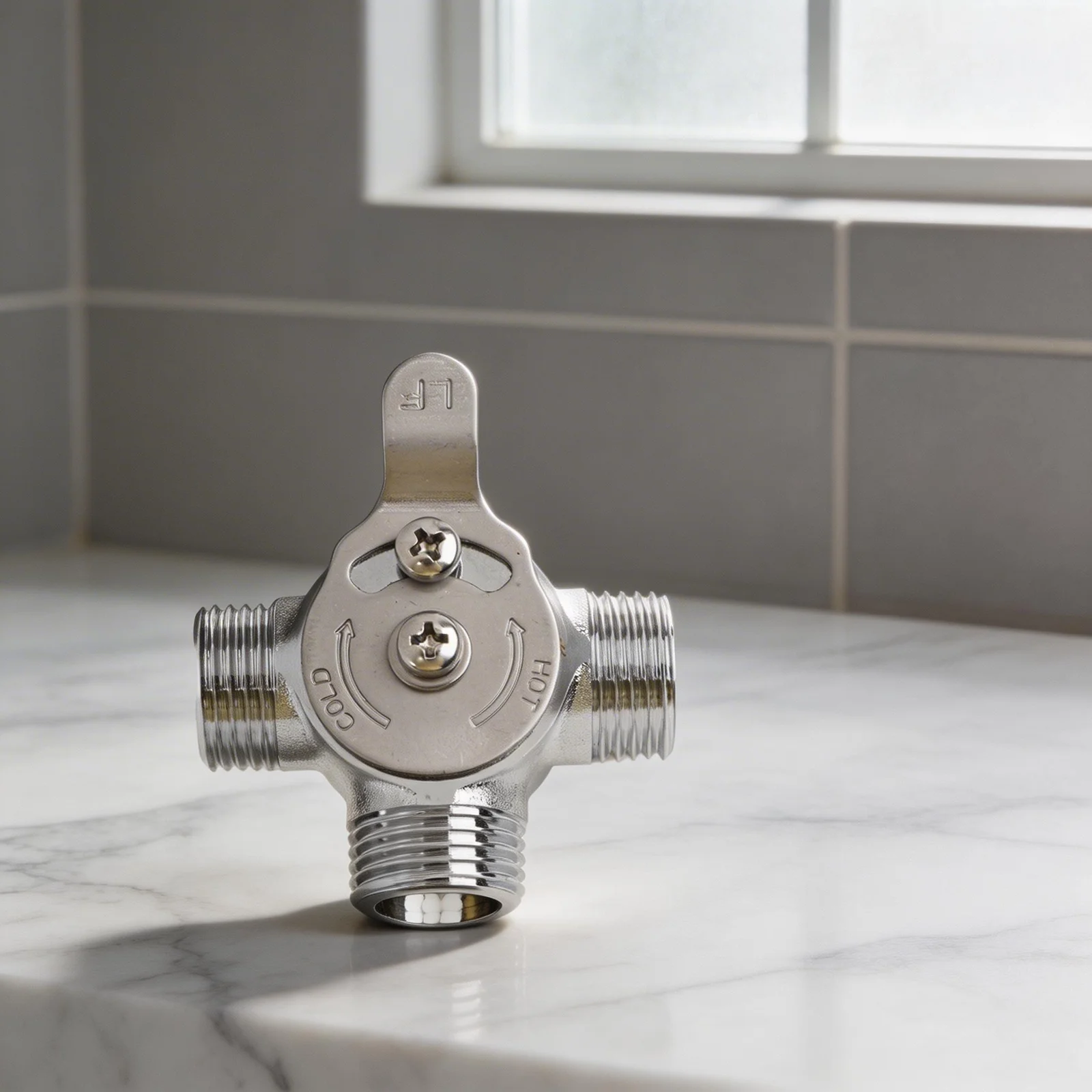 

Brass Water Mixing Valve Manual 38 Inch Hot Cold Mixer Valve with 12 and 38 Compression Inlet Outlet Connections