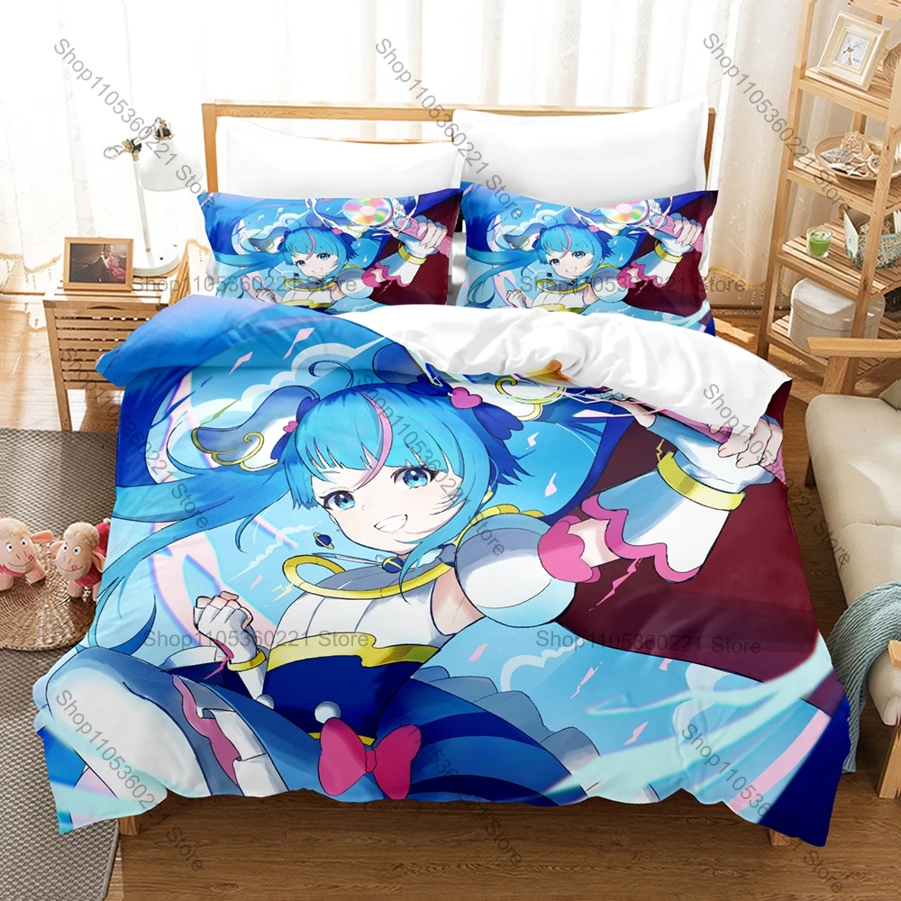

Sora Harewataru Printed Bedding Set, Duvet Cover plus 2 Pillowcases, Sweet Anime Style Soft Microfiber Bedroom Textiles