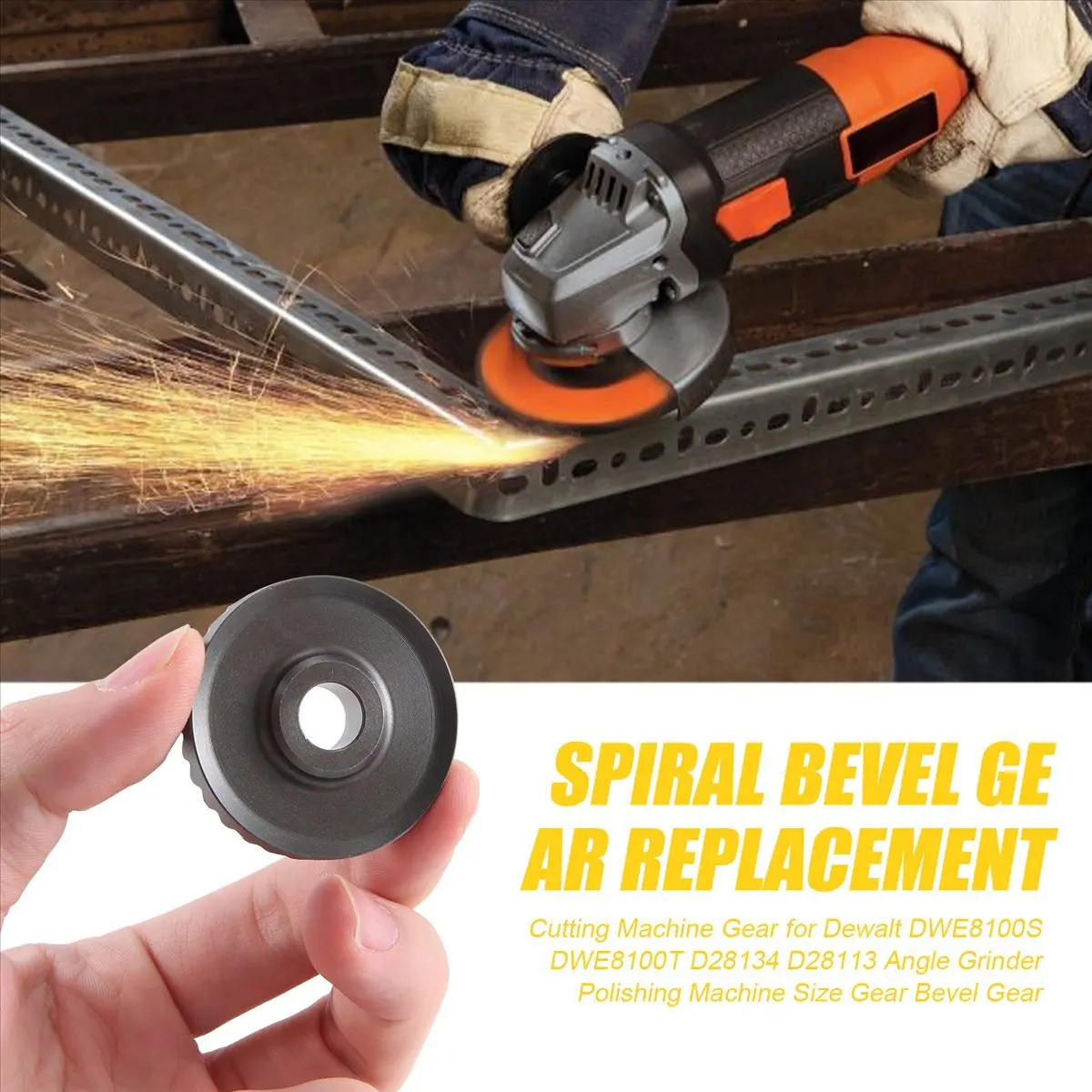 

Delighted- Cutting Machine Gear for Dewalt DWE8100S DWE8100T D28134 D28113 Angle Grinder Polishing Machine Size Gear Bevel Gear