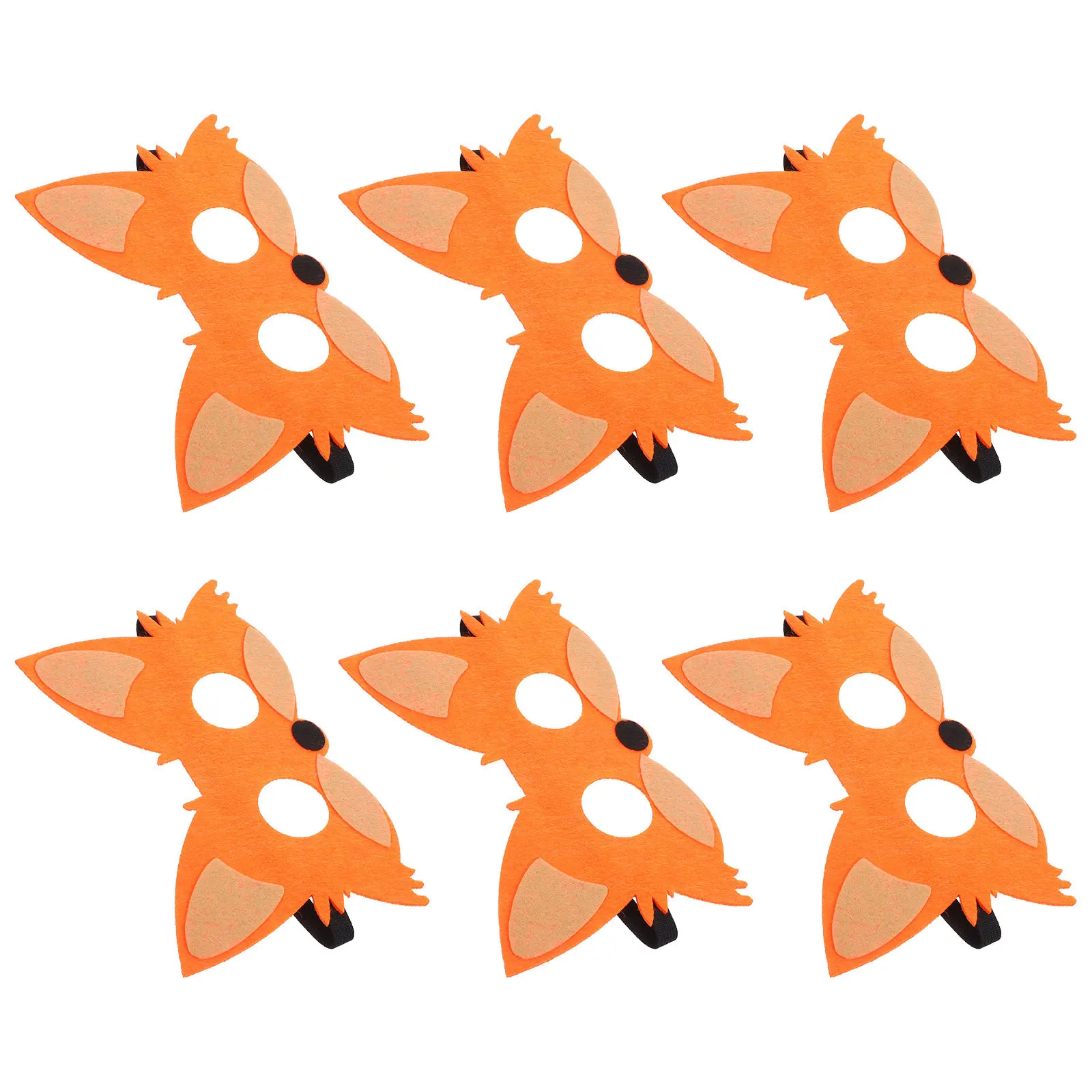 

5Pcs Animal Mask Fox Felt Half Face Halloween Costume Party Cosplay Mask for Children Masks Costume Animal Masks