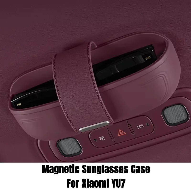 For Xiaomi YU7 Magnetic Sunglasses Case Silicone Strong Magnet Glasses Holder Car Interior Organizer
