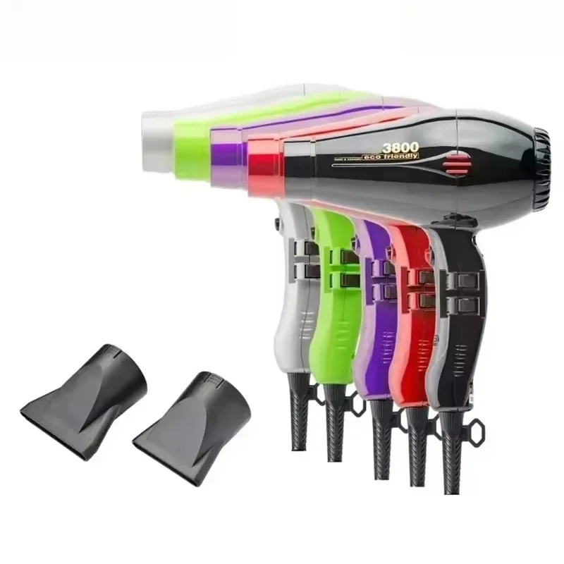 Secador de Pelo de Alta Potencia 2100W para el Hogar, 3800, Iones Negativos, Aire Frío y Caliente, Alto Flujo de Aire, 3 Velocidades Ajustables, Parlux