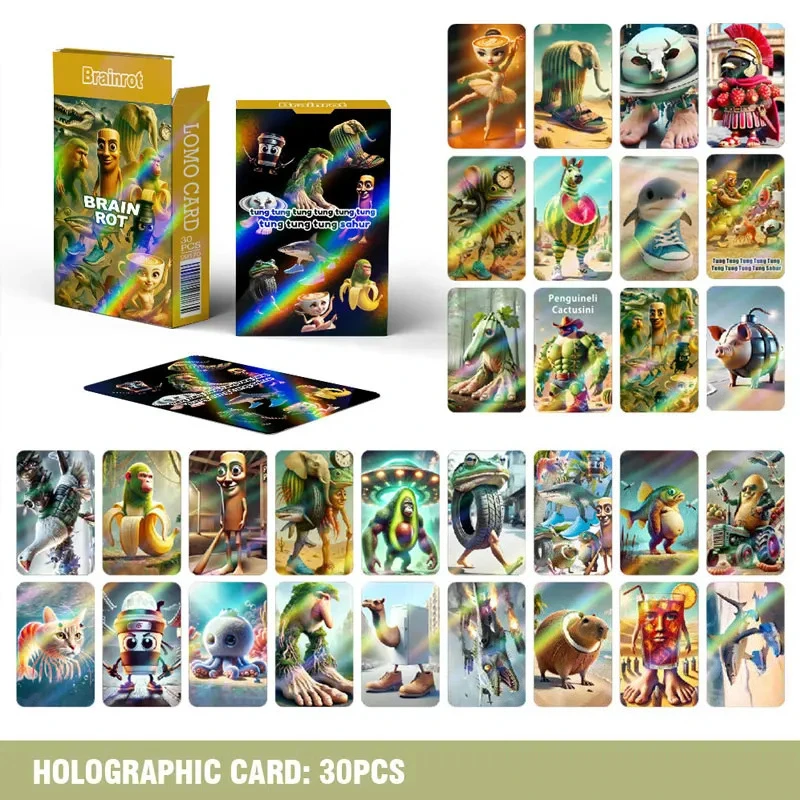 

Tralalero Tralala Tungtung Sahur итальянские карты Brainrot, детские вечерние классические игрушки, коллекционные фотографии, подарок для детей