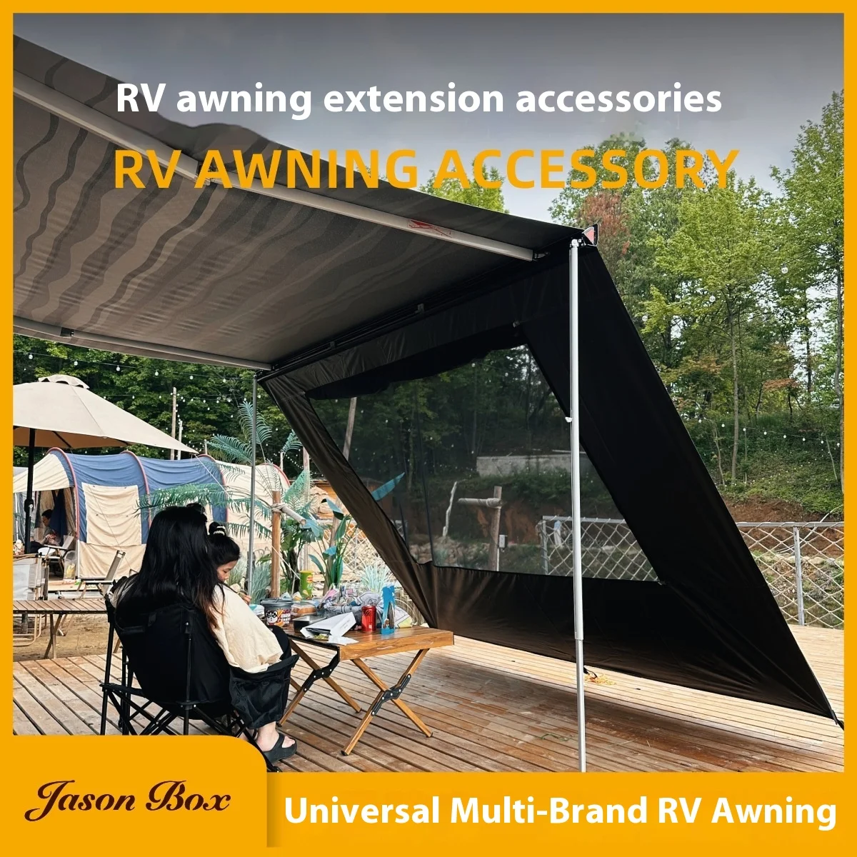 Outdoor RV Sunshade Awning Tent Car Side Awning Sun Shelter Canopy Green Giant Fiamma Sunshade Tent Side Canopy  House Tent