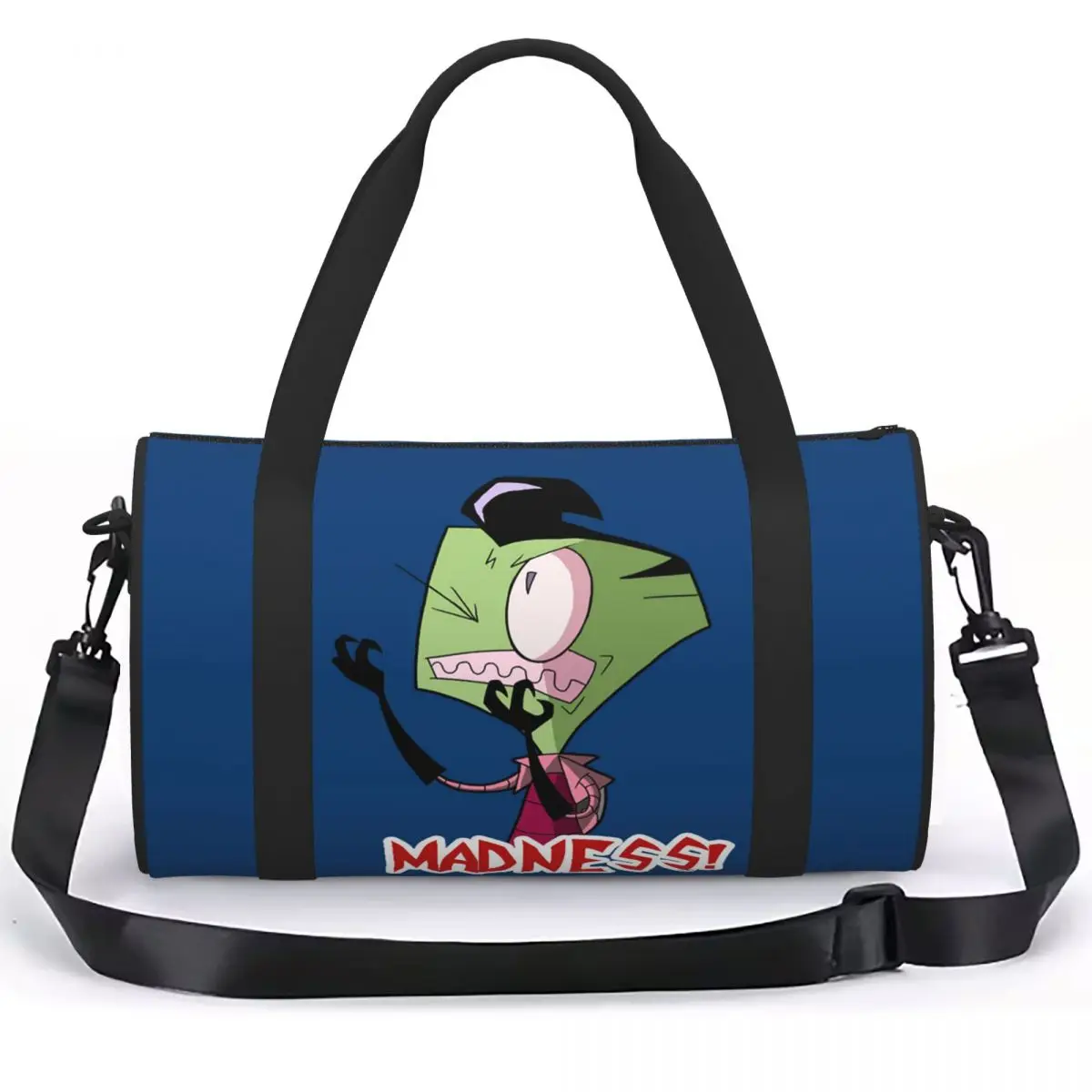 Invader Zim Madness! Luggage Bag Multi-Functional Duffle Tote Bag Handbags Gym Bags Fitness Bag for Boys Girls