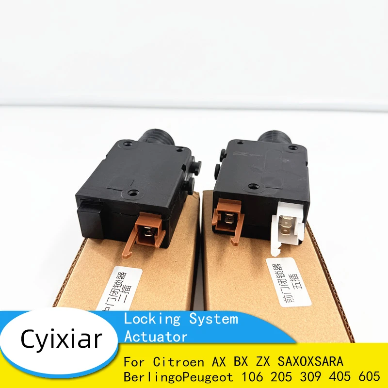 Atuador do sistema de travamento central da porta traseira, para citroen ax bx zx saxo xsara berlingo peugeot 106 205 309 405 605 661502 661503