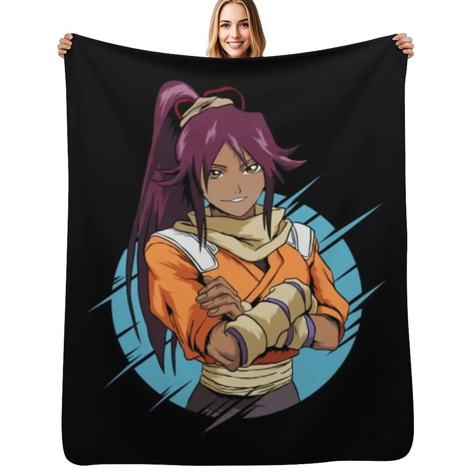 

Bleach - Yoruichi Shihoin Throw Blanket Luxurious Soft Fuzzy Blanket for Sofa Bed