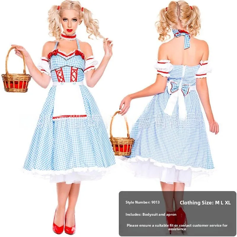 

New loween Beer Girl Dr a Stage Performance Costume Alice in Wonderland Maid Outfit Women's Faion Ethnic Wear