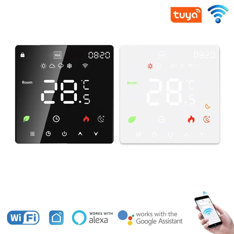 

New Smart Tuya WiFi Electric Floor Heating Thermostat with Gas Boiler Linkage Water Heating Control Switch