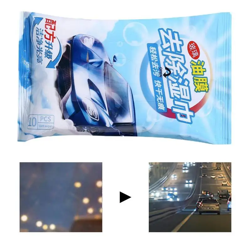 

Glass Oil Film Remover Wipes Oil Film And Glass Cleaning Wet Wipes Clean And Traceless Cleaning Supplies For Car Window