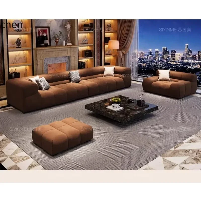 DSA Retro Simple Light Luxury Premium Fabric Sofa High-End Rest Area Reception Business Sofa