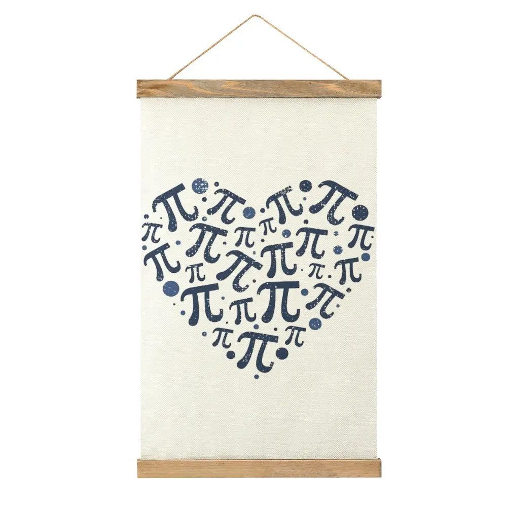 

PI Signs Heart. March Fourteen Holiday Heart Shaped Picture Bedroom Craft Decoration Canvas Hanging Picture Casual Graphic Humor