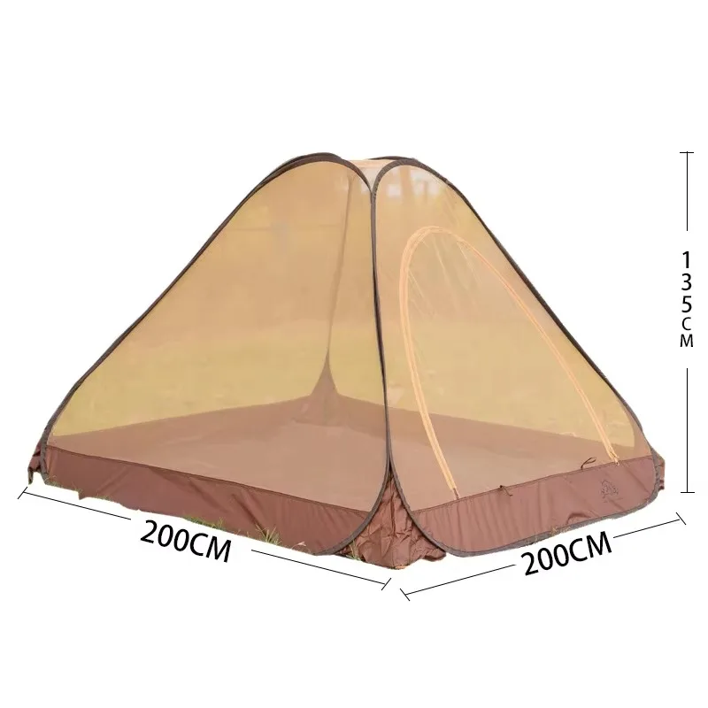 Foldable Outdoor Mosquito Net, Stable Triangle Structure, 100% Polyester Bed Curtain, Fine Anti-Mosquito Mesh