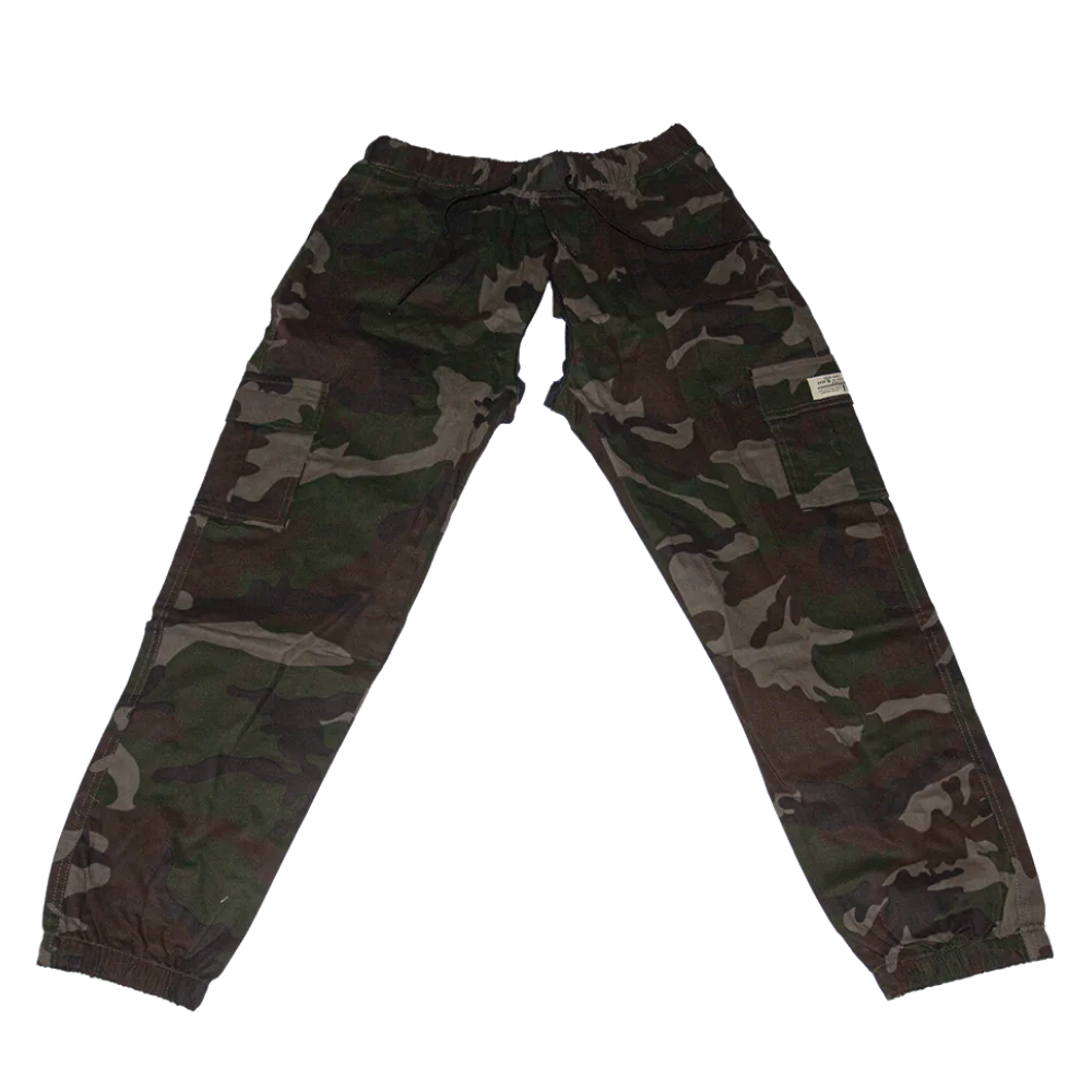 

Invisible Zipper Open Crotch Summer Camouflage Pants Sports Casual Green Plus Size Loose Trousers