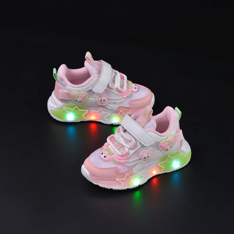 1-6 Years LED Baby Luminous Shoes Girls Glowing Children Sport Sneakers for Kids Girls Casual Toddler Shoes Led Flash Lights