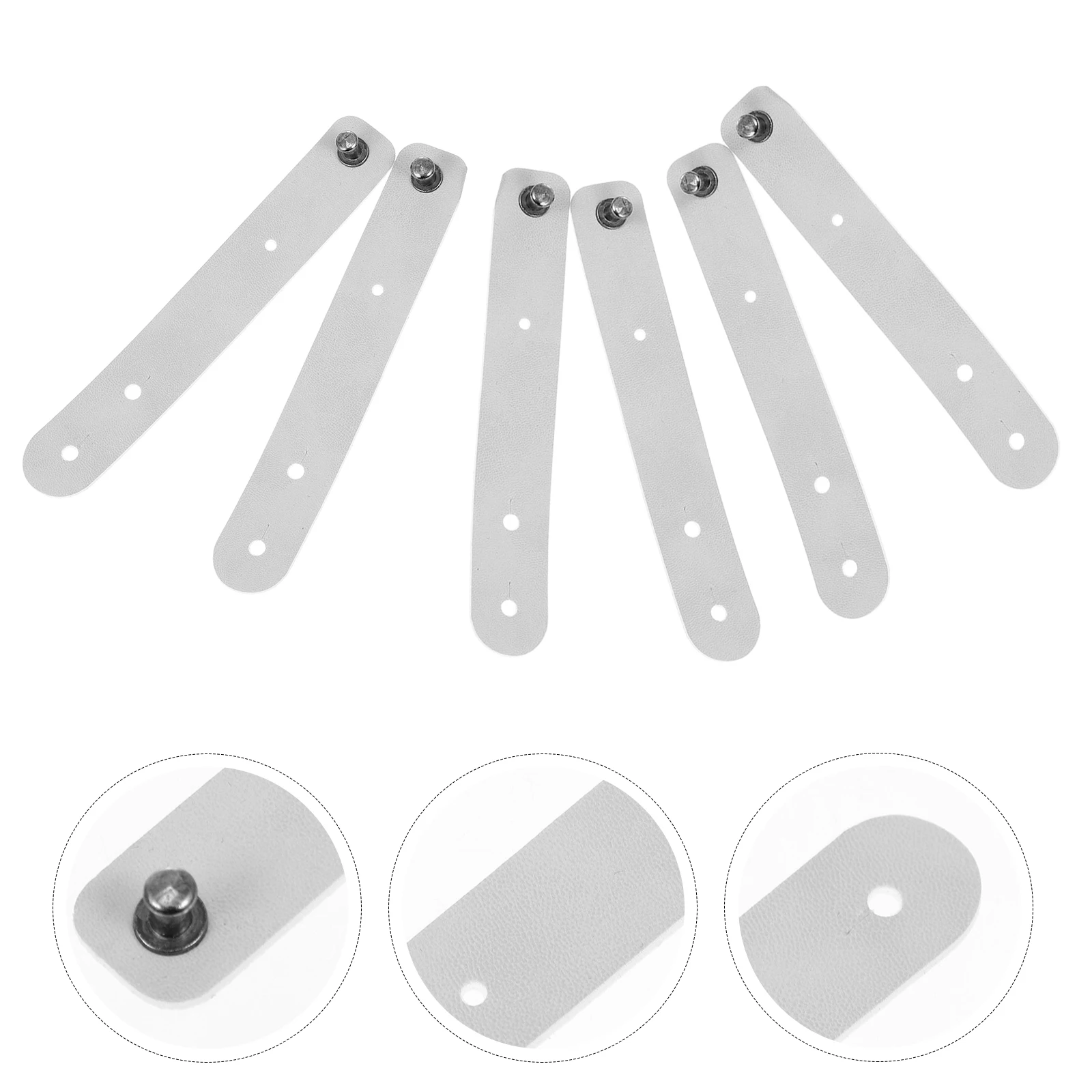 

6Pcs Stylish Leather Cable Winder Power Line Ties Adjustable Earphone Organizers for Electronics