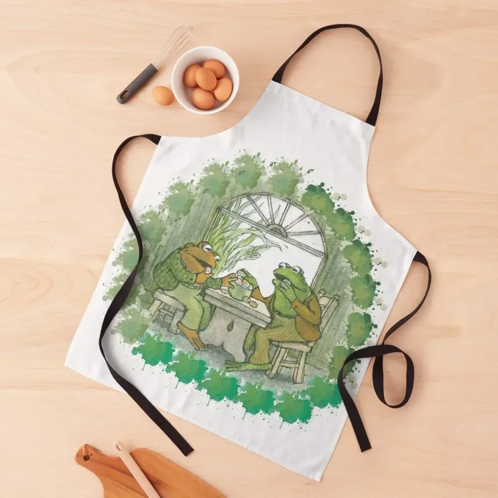 

Frog and toad on table Apron Chef jacket men Woman Kitchen Apron