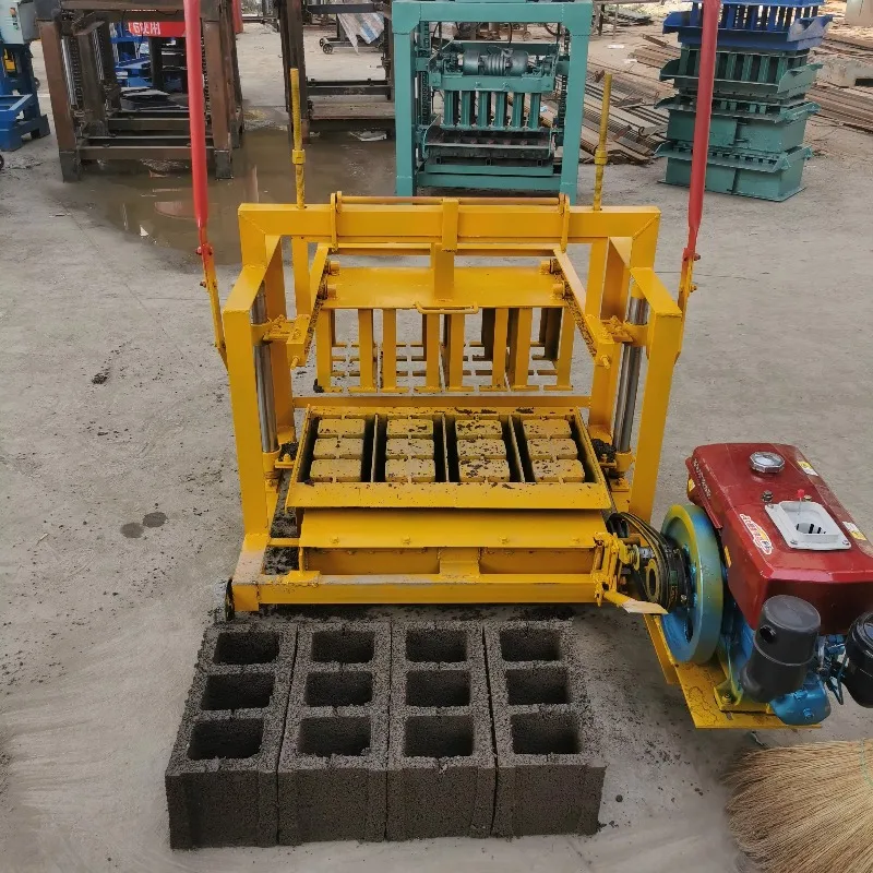 Mobile Concrete Brick Making Machine Automatic Hydraulic Pressure Interlock Block Maker