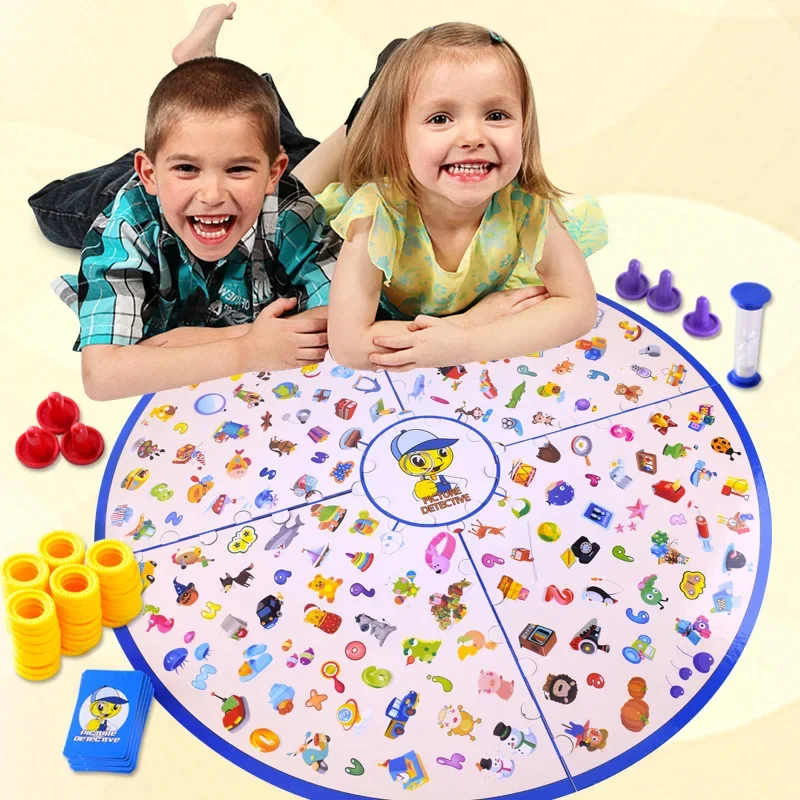 [Divertente] Detective Looking Chart Gioco da tavolo Puzzle Allenamento con reazione cerebrale Giochi di abbinamento per bambini e genitori Gioco per famiglie Giocattolo