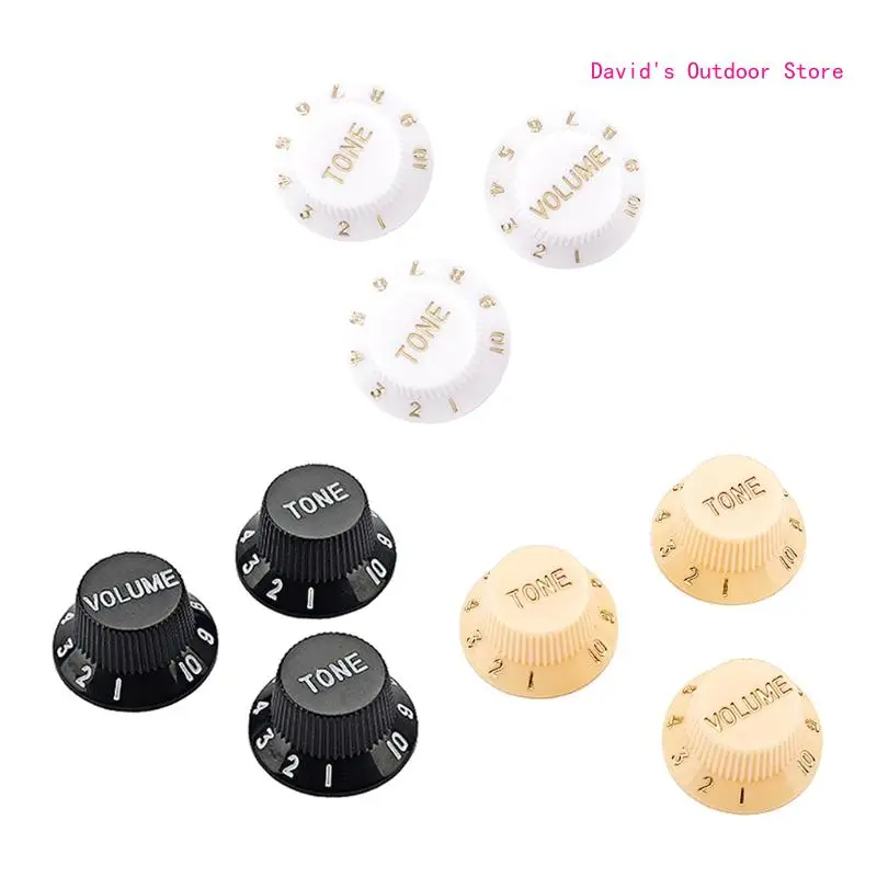 

3pcs Electric Guitar Volume Tone Speed Control Knobs Plas-tic 3 Colors Accessory X3UA