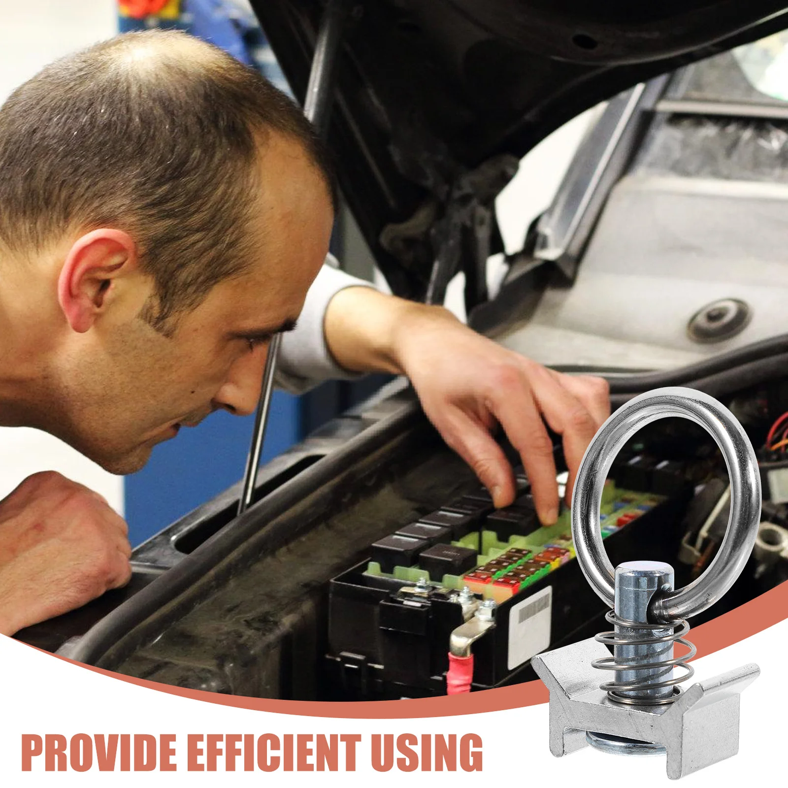 10Pcs Tie-Down Anchor Versatile Round Ring Easy Installation Removal Tool Tie Down Single Fitting