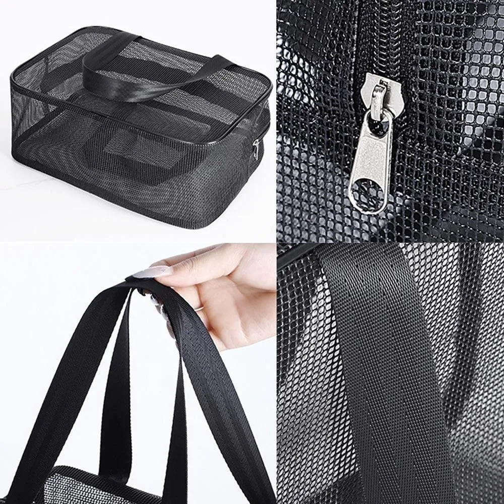 

Quick Dry Bathroom Carry Tote Beach Easily Carry Mesh Shower Bag Mesh Shower Quick Dry Shower Storage Bag