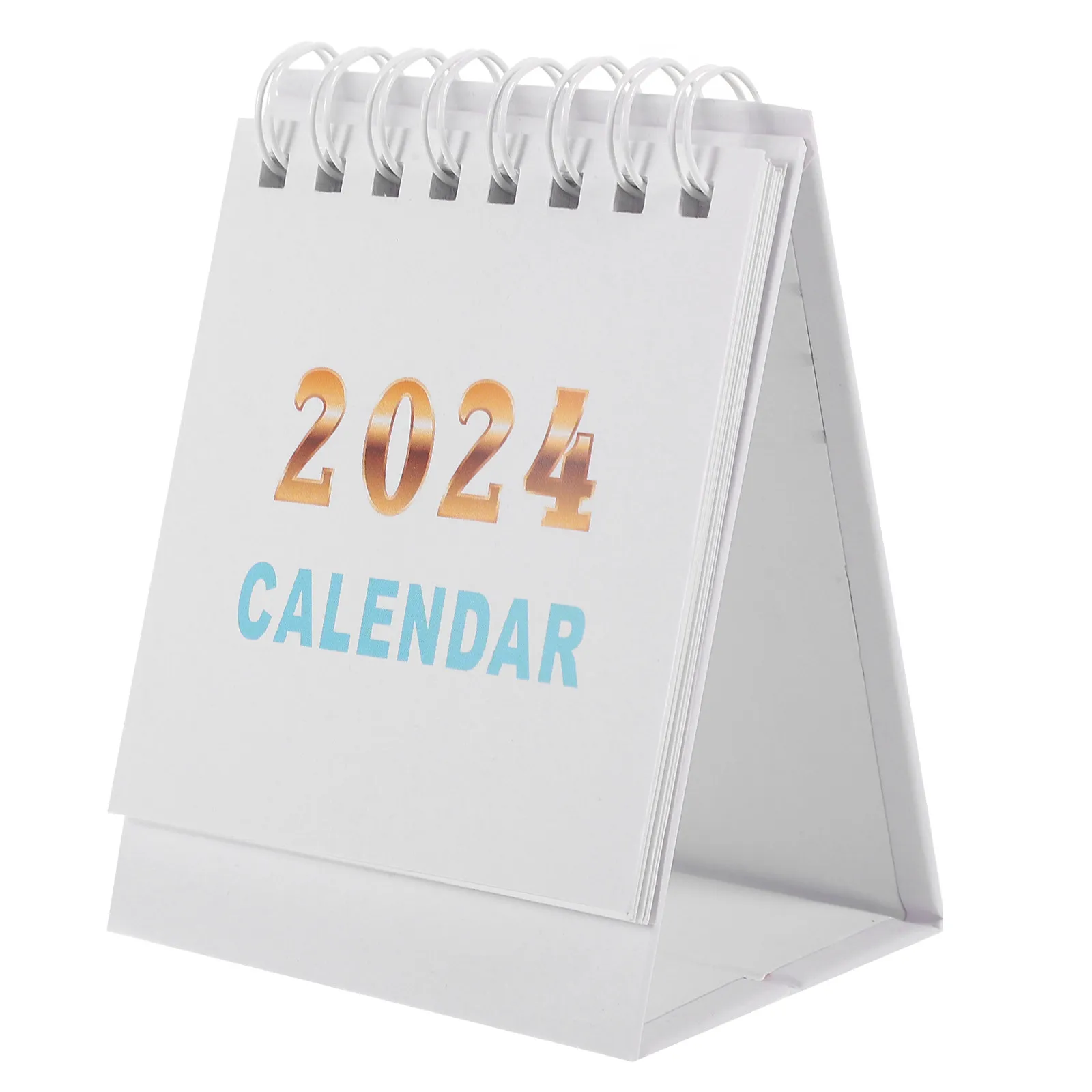 2024 Free Standing Desktop Desk Calendar Stable Paper Material for Office Home Table Minimalist Daily Planner Organizer