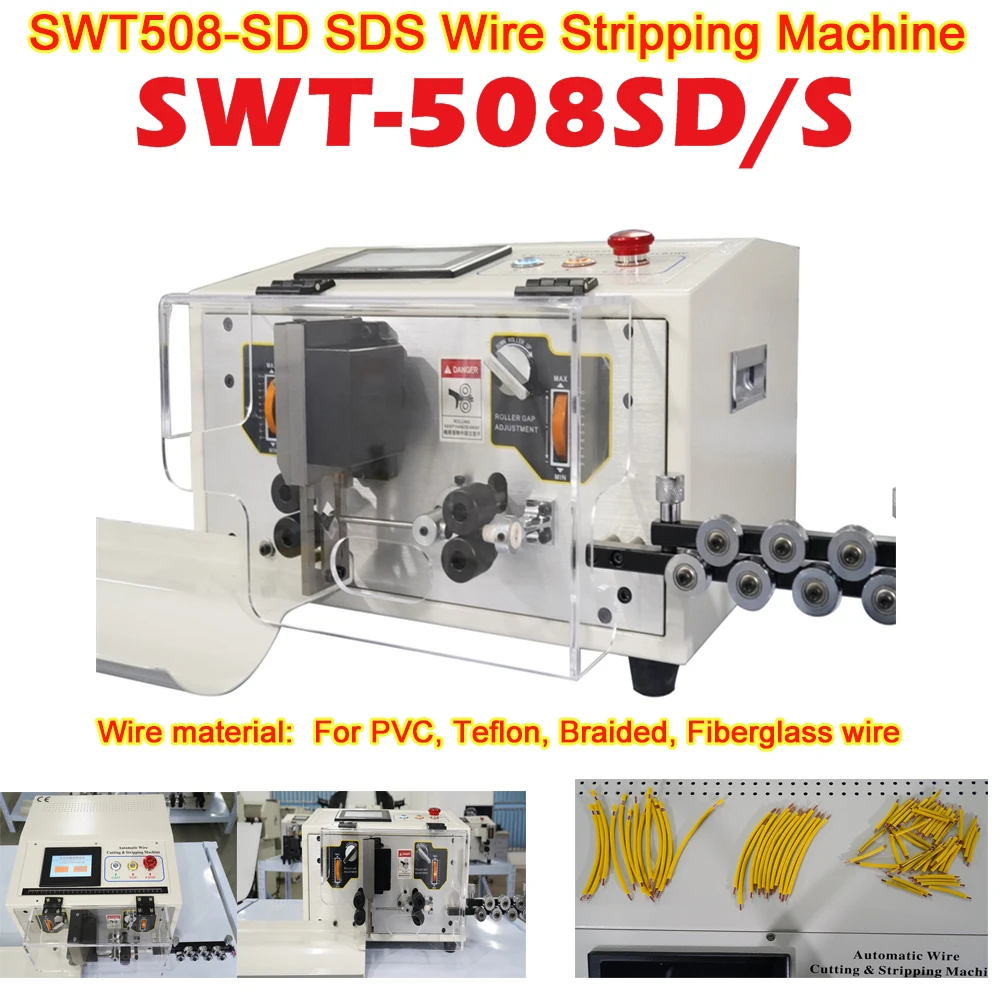 

SWT508-SD SDS Wire Stripping Machine Computer Automatic Wire Peeling Stripper for 0.1-6mm2 AWG10-AWG28 Cutting 220V 110V