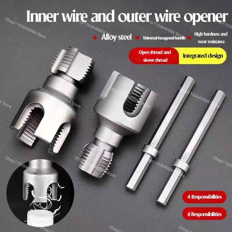 

High-Speed DN15 DN20 Double-Ended Internal And External Pipe Threading Tools Electric Drill 4/6 Points Water Pipe Cutting Tool