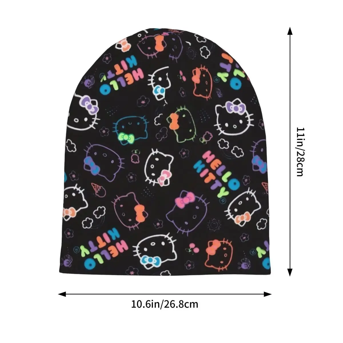 Kawaii Hello Kitty Bonnet chapeau décontracté rue Skullies bonnets chapeau mignon dessin animé pour hommes femmes printemps double usage casquette
