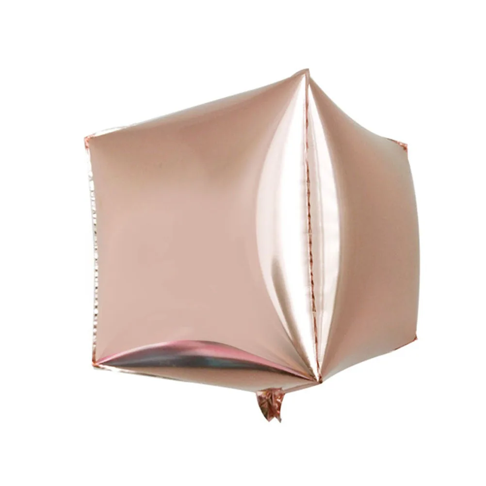 

5Pcs 24Inch 4D Solid Square Aluminum Film Balloon Party Supplies Birthday Festival Wedding Decorations Rose Gold