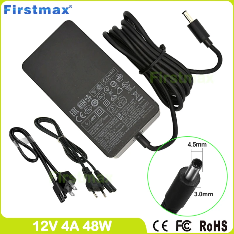 12V 4A 48W laptop charger AC Adapter 1627 for Microsoft Surface Pro 3 docking station 1664 power supply US or EU Plug