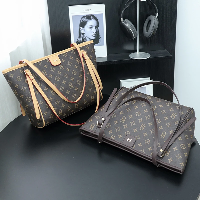 حقيبة يد عصرية بسيطة للنساء الكاجوال مع تصميم جلد عالي الجودة وشعار بسيط #2