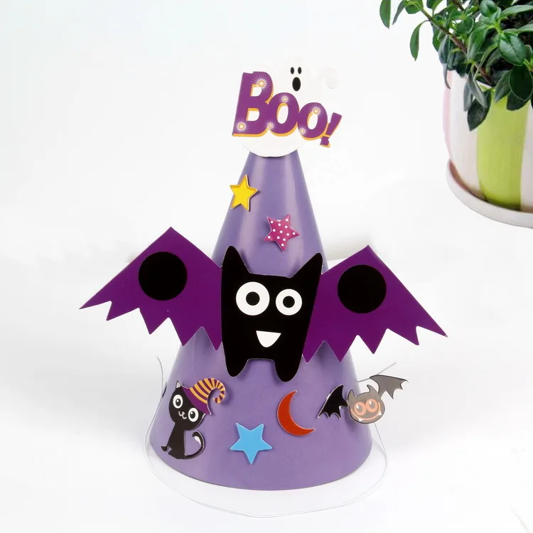 

Halloween Children Paper Cartoon Hats Party Children's Decorative Hats Halloween Gift for Kids