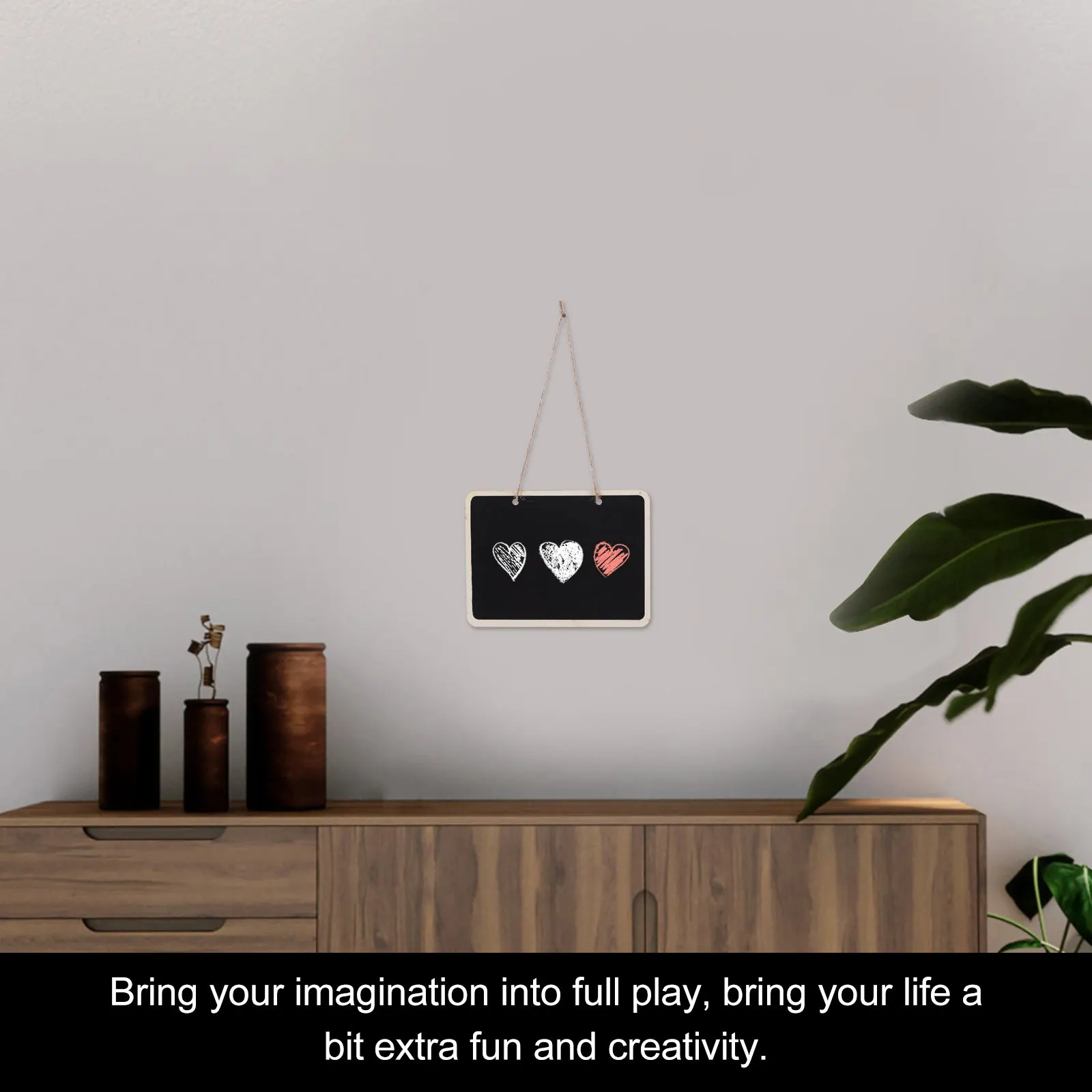 4Pcs Mini Chalkboards Rectangular Double Sided Hanging Blackboard Wedding Party Table Number Place Tags Message Memo Board