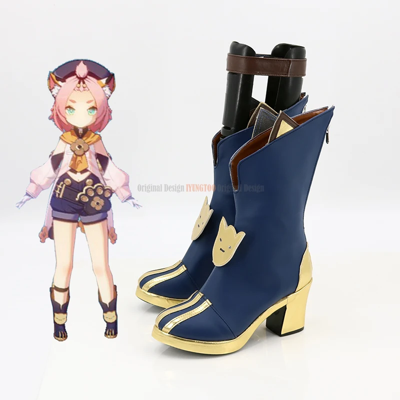 Genshinimpact Diona Anime Characters Shoe Cosplay Shoes Boots Party Costume Prop