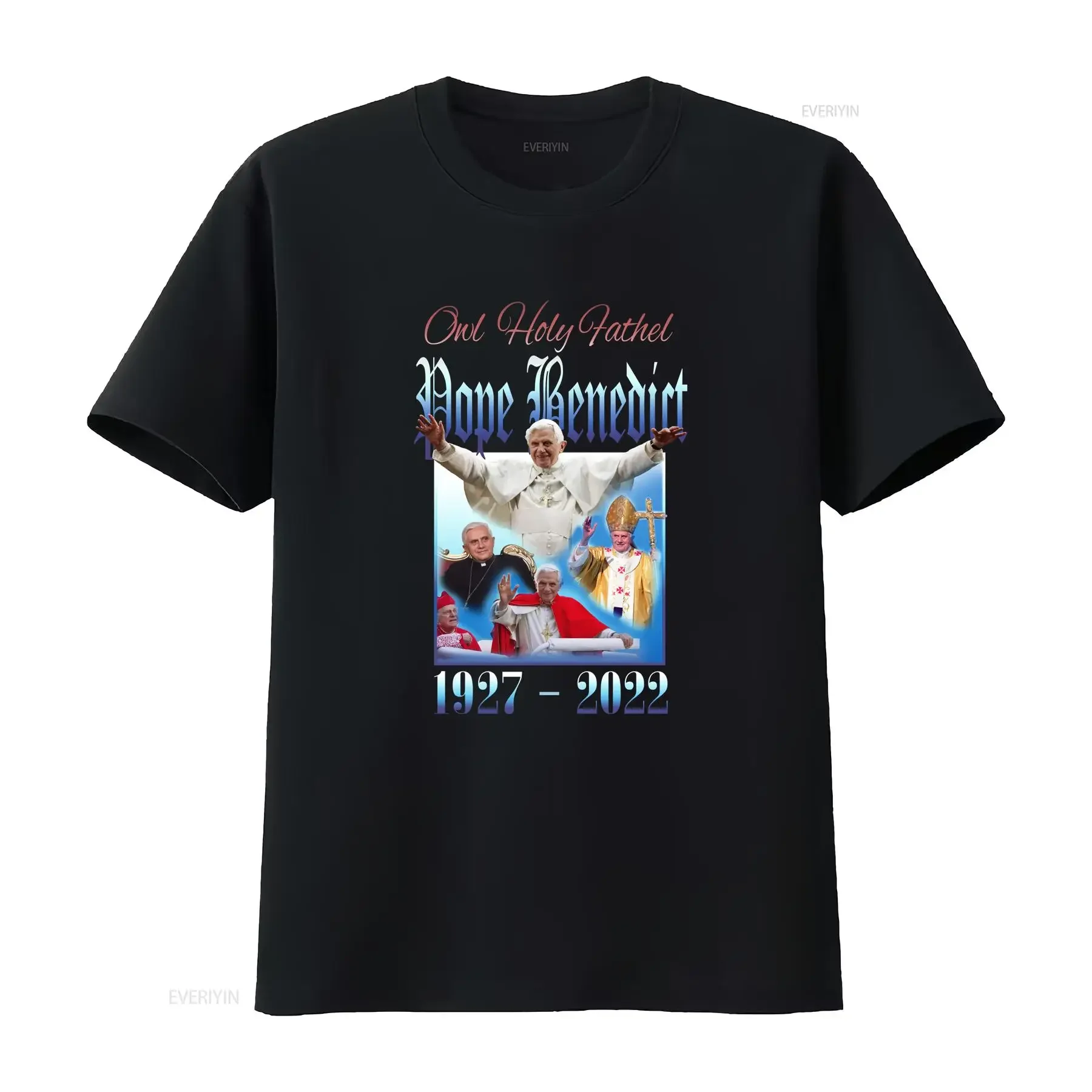 

Футболка POPE BENEDICT Homage для католиков, вдохновленная христианством XVI Tribute Faith Based, памятная винтажная стираная футболка