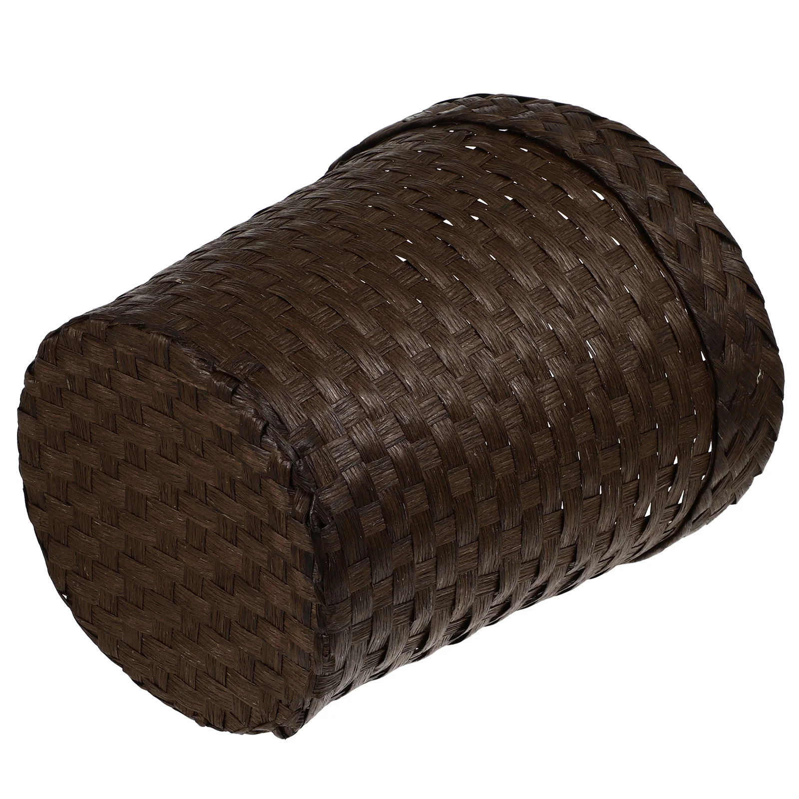 

1pc Grass Woven Storage Large Capacity Organizing Holder For Home Office Kitchen Bedroom Waste Paper Basket Multi Purpose