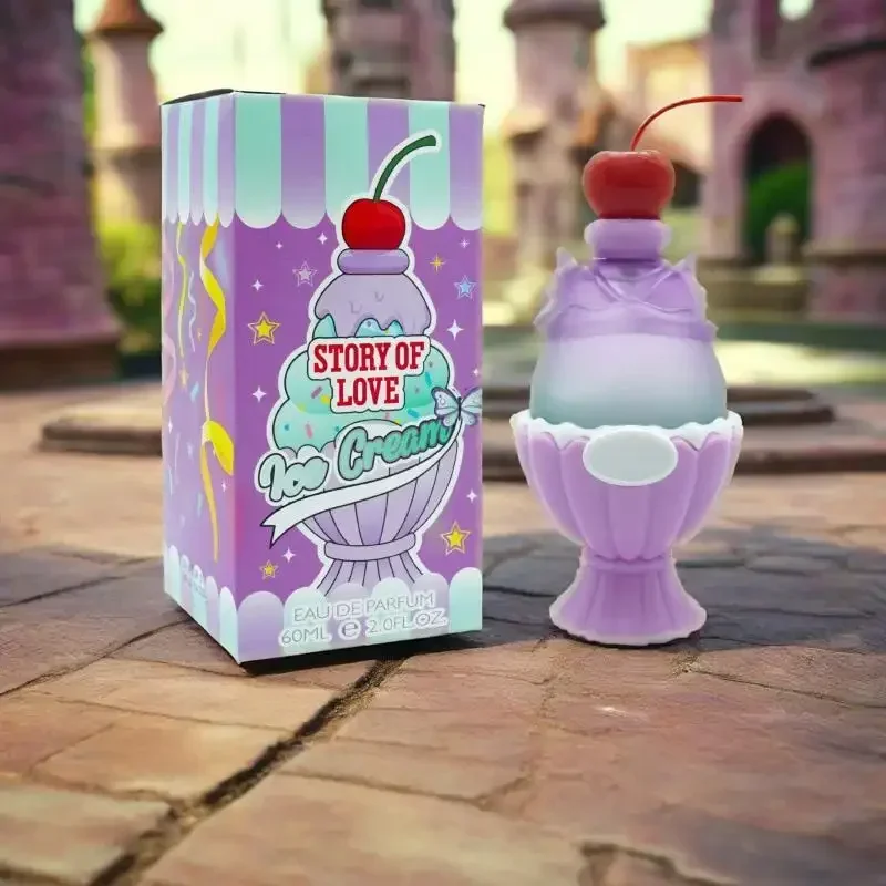 عطر نسائي حلو 60 مل آيس كريم يدوم طويلاً حيوية طازجة عطر زهري أو دو تواليت رذاذ عطر ساحر للتاريخ #6