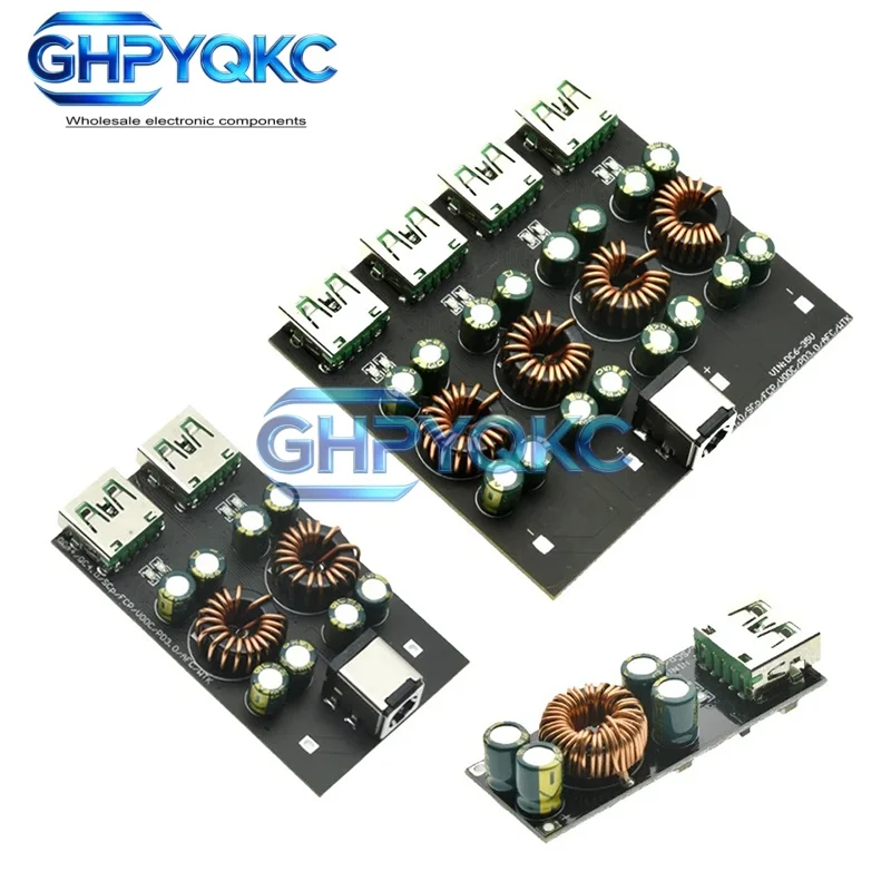

GHPYQKC QC4.0 QC3.0 1/2/4-портовый USB Type-C адаптер для быстрой зарядки мобильных телефонов, модуль понижающе-повышающего преобразователя 6-35В SW3518 / SW3516