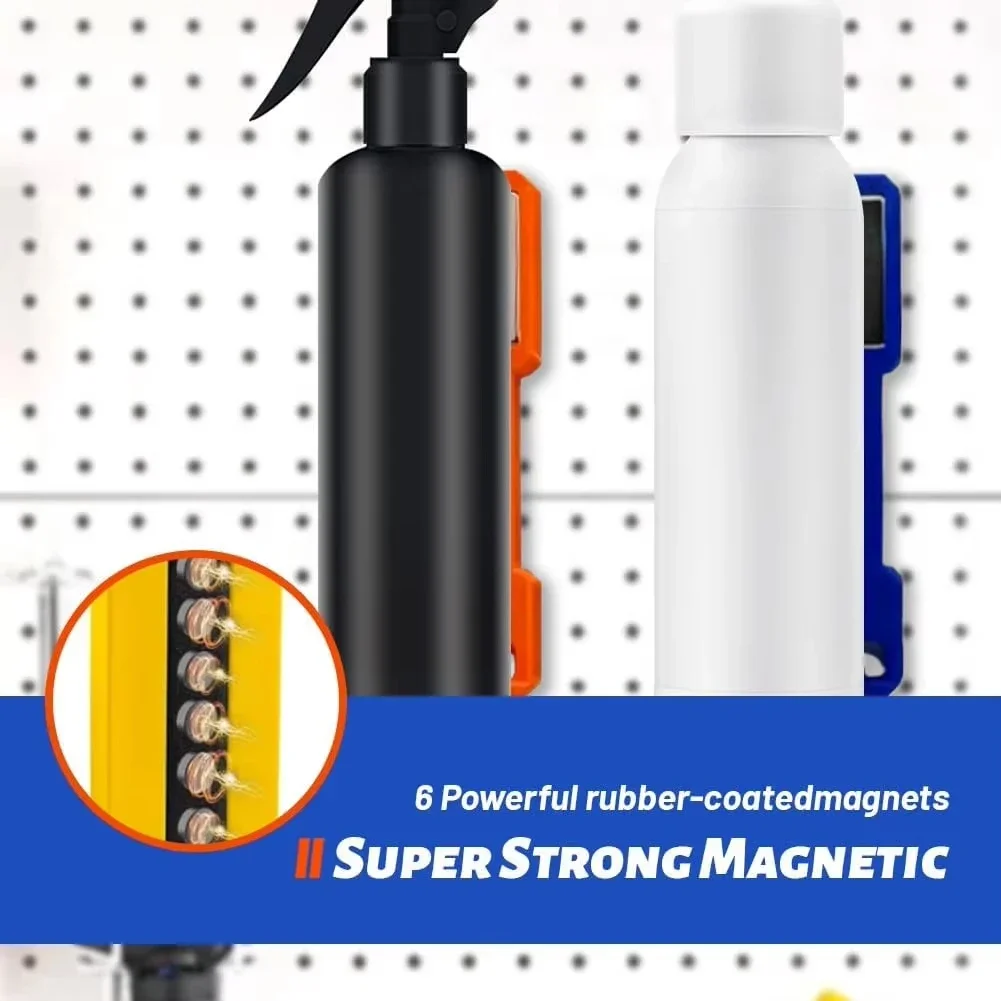 Magnetic Aerosol Can Holder Spray Can Rack Wall Mount Tool-Free Installation Space Saving Organizer for Garage Workshop Kitchen image 4