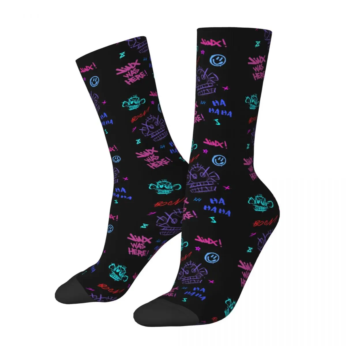 Happy Funny Male Men Socks Crazy Jinx Monkey Graffiti Arcane Sock High Quality Women's Stockings Spring Summer Autumn Winter