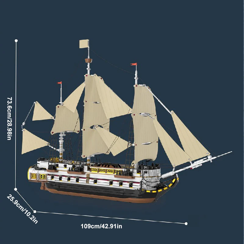 Endeavour Sailing Ship Pirate Ship Building Blocks Sets Gift  Model Ships Kits to Build Blocks for Adults and Teens  ( 3555 PCS)