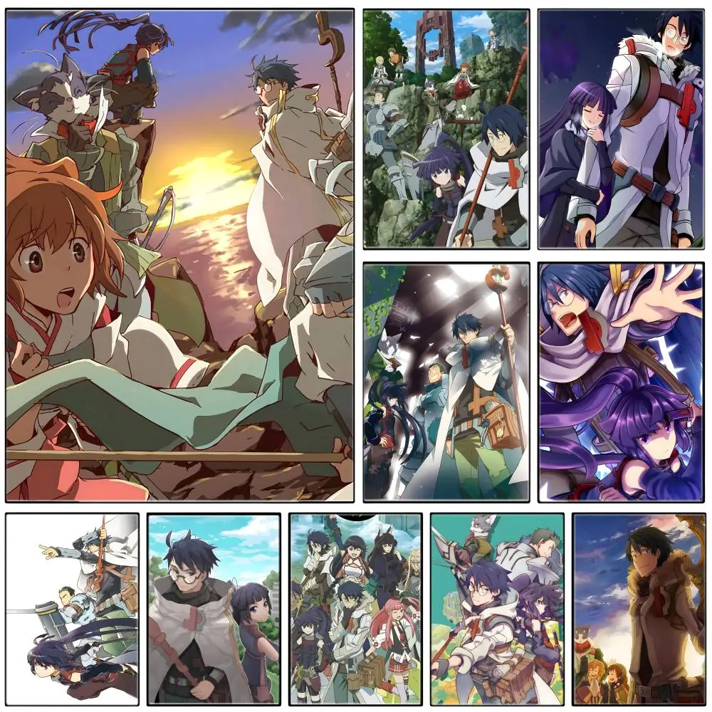 Isekai Anime L-Log H-Horizon Poster  Self-adhesive Art Waterproof Paper Sticker Coffee House Bar Room Wall Decor
