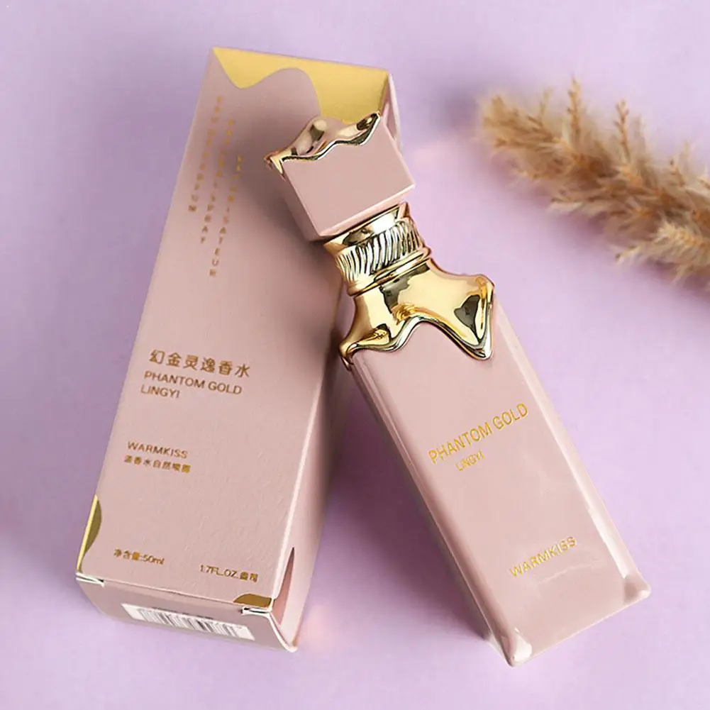 Perfume de Lujo de Alta Gama Midnight Gentle Eau De Toilette Cream Muffin Gilded Elegant Phantom Gold 50ml, Elegante y Encantador para Mujer