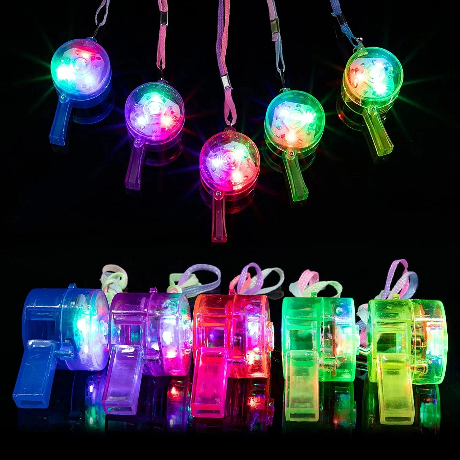 LED Light Up Whistle Glow Whistles Bulk Party Supplies Toys Whistles Party Favors Glow In The Dark for Wedding Birthday Party