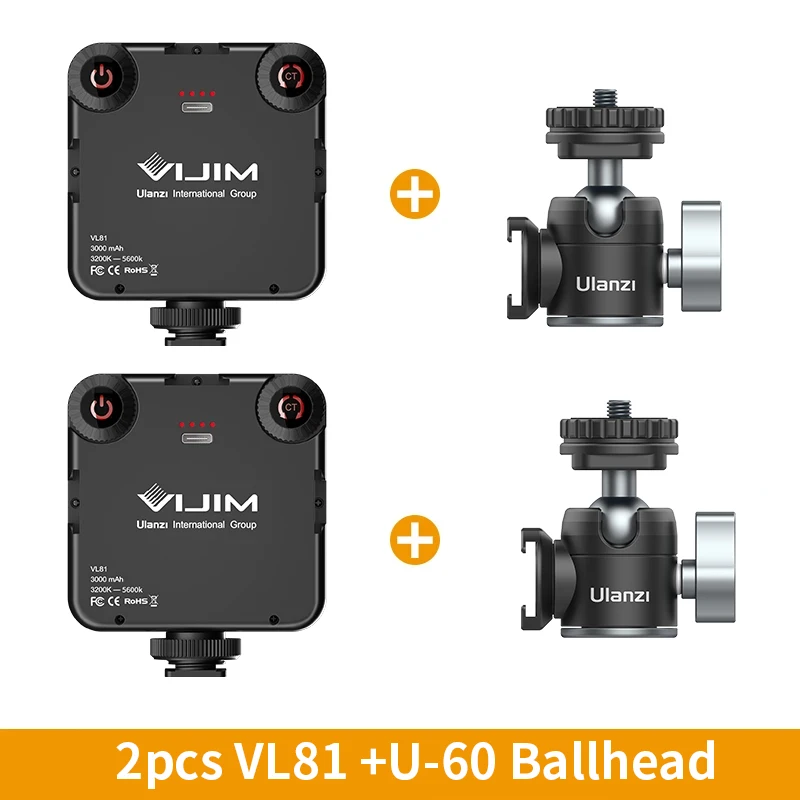 Ulanzi VIJIM VL81 LED Video Light Camera Light 3200-5600K 850LM