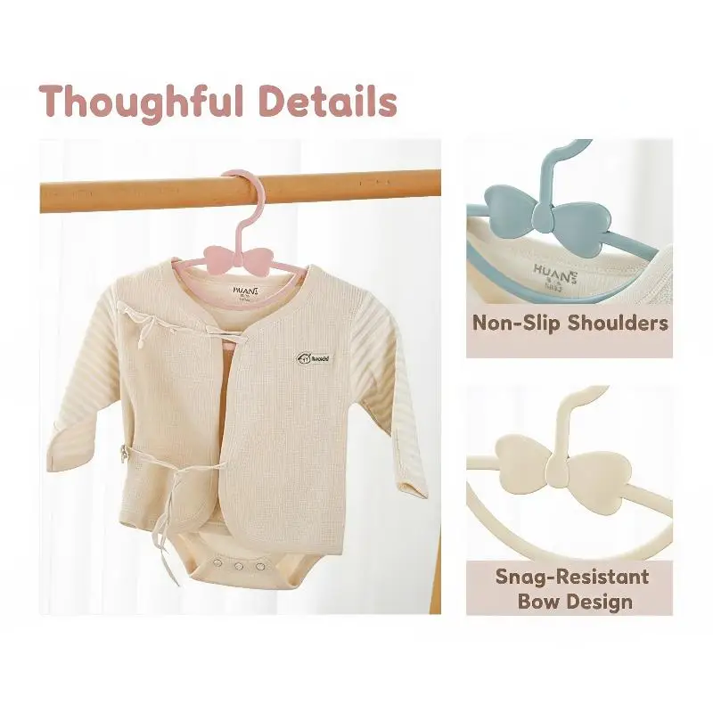 12PCS Baby Kids Clothes Hanger Set Durable Anti Slip Garment Hanging Rack Infant Clothing Display Organizer