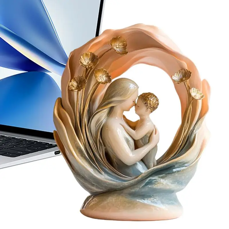 

Happy Mothers Day Decorations Heartwarming Creative Resin Table Ornament Mother Home Decor Mom Birthday Decorative Figure For